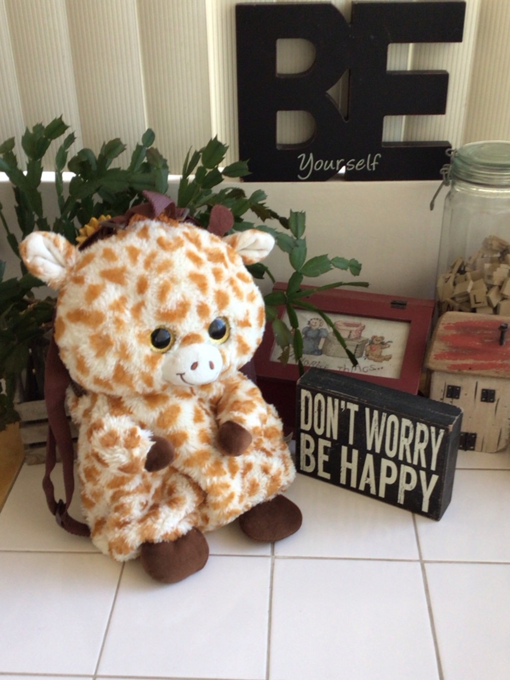‘Belly Buddies’ Plush Giraffe Backpack